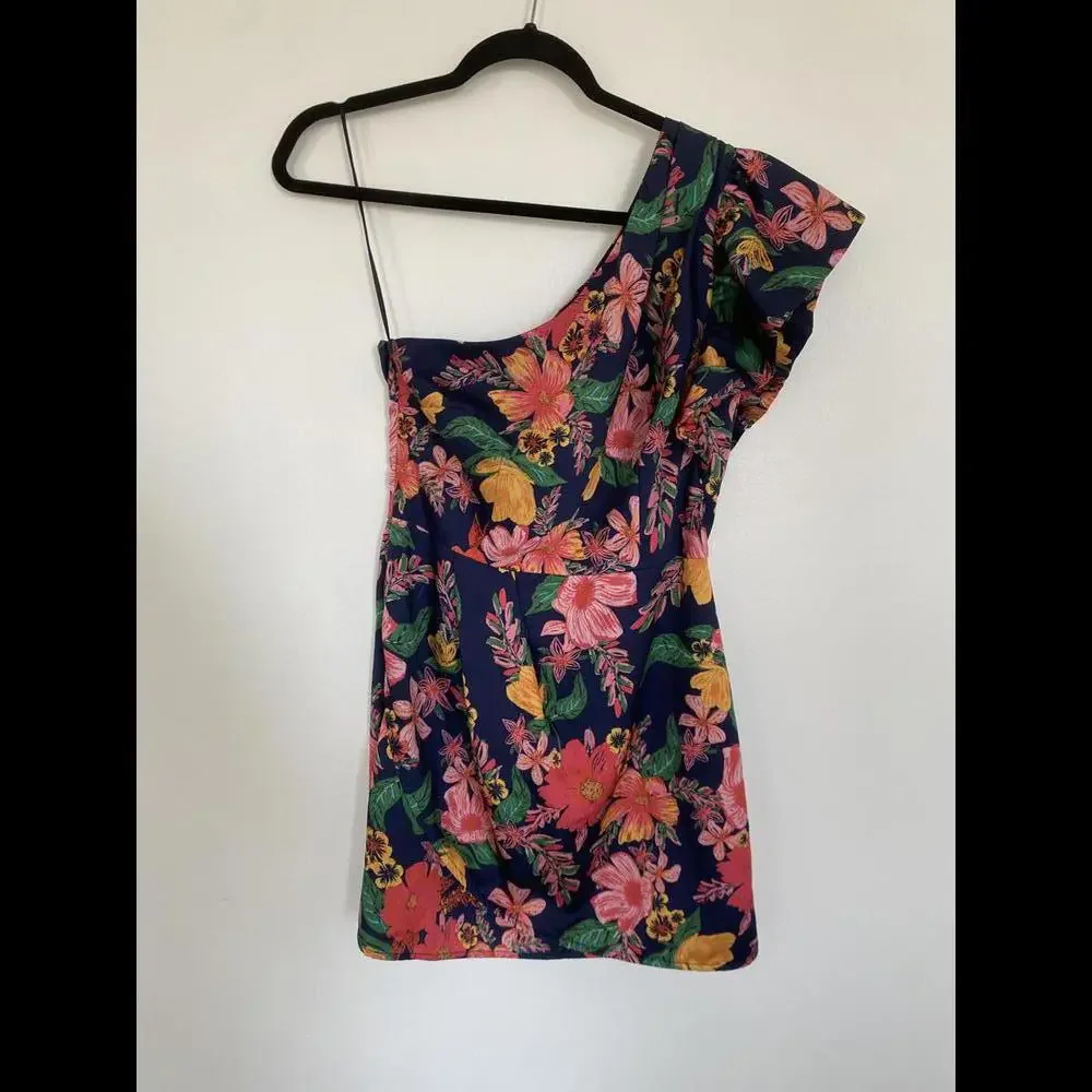 Anthropologie x Finders Keepers - One Shoulder Ruffle Mini Dress, size 6 - Picture 4 of 14